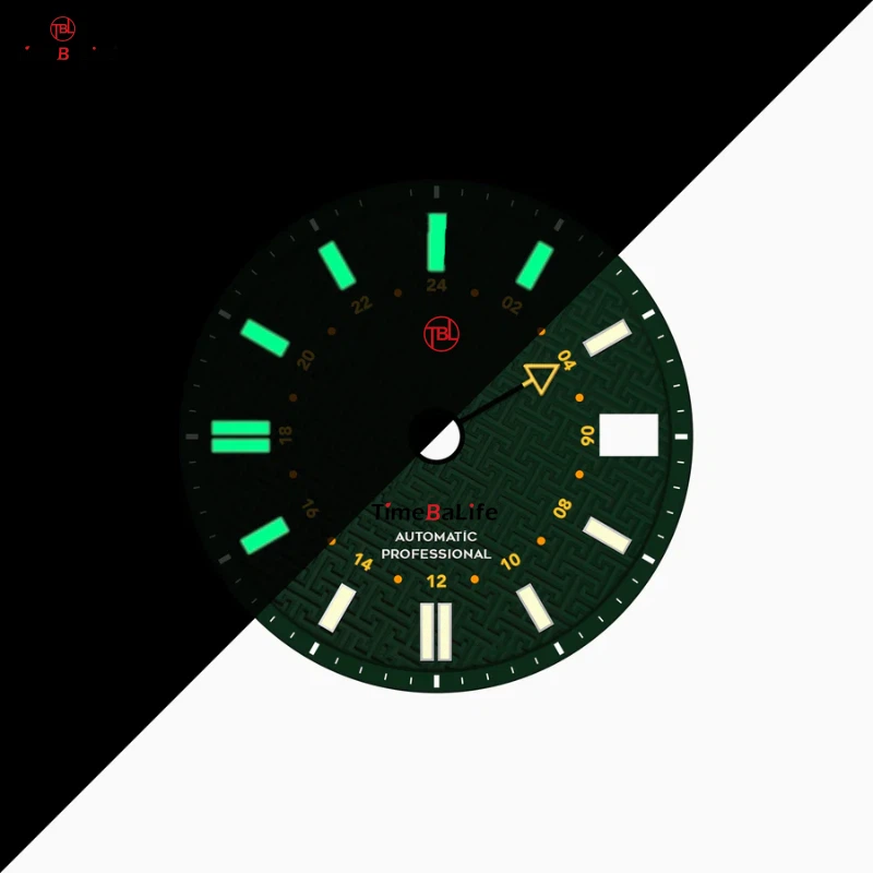 Customized Green Hydraulic GMT Watch Dial
