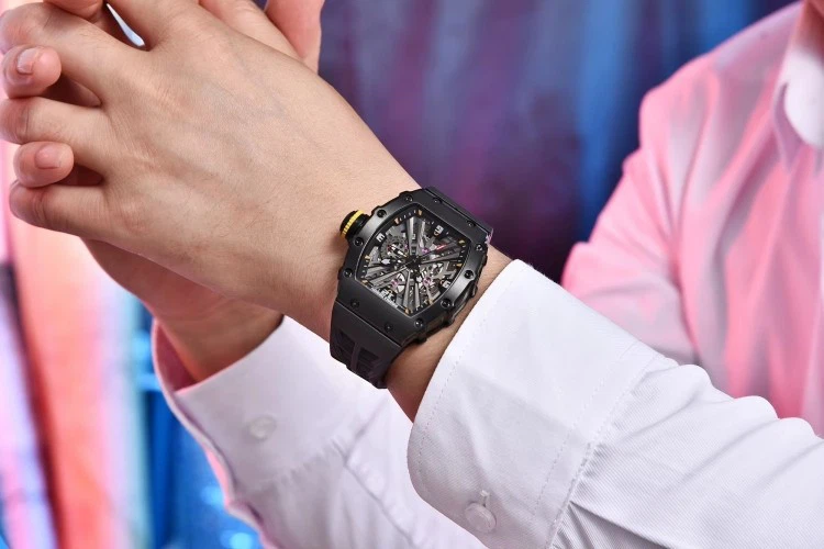OEM Sports Tonneau-shaped Watches Skeleton